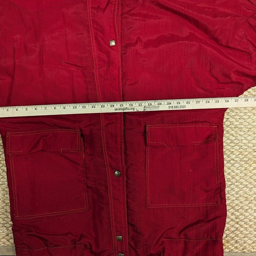 Vintage Buddy Bates Size 8 Red Nylon Jacket with Black Trim 90s Y2K Gorpcore - Picture 8 of 12